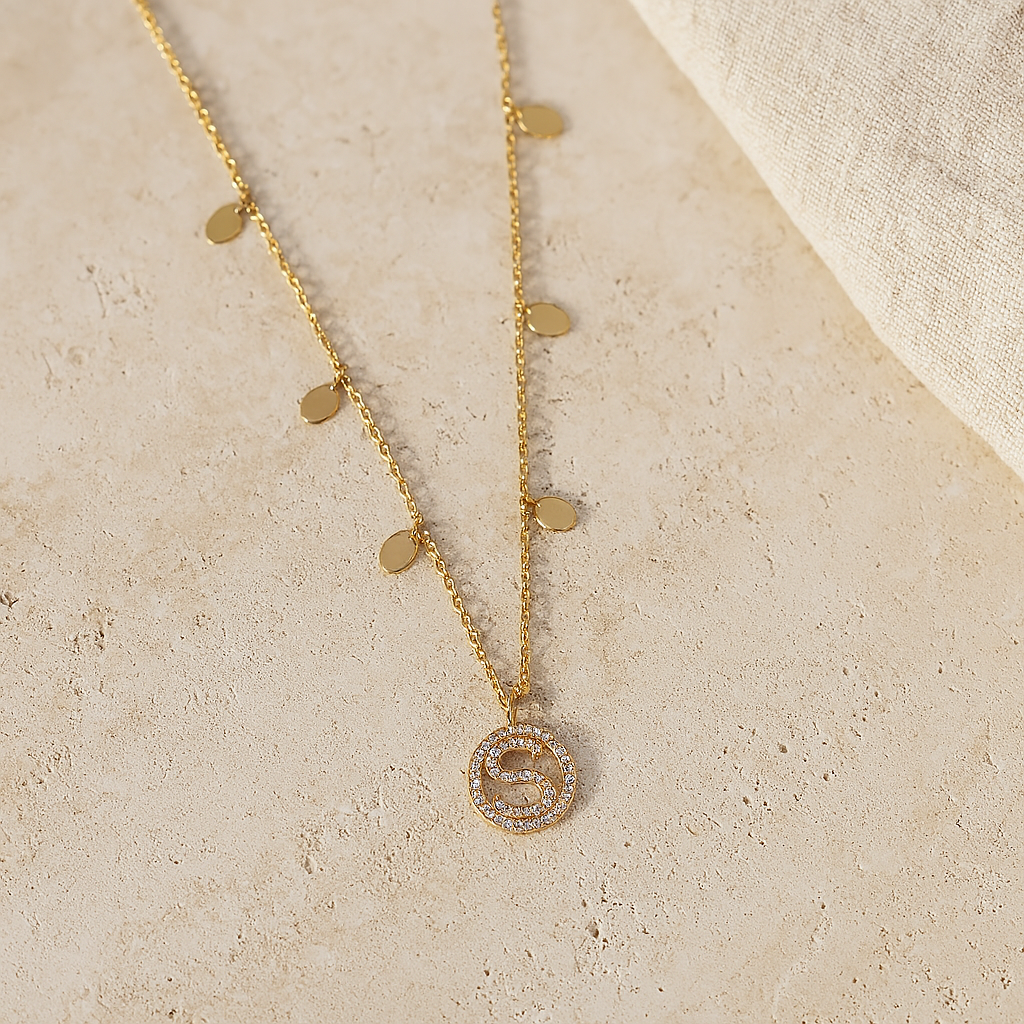 Initial Fame Necklace-Pendants-Anushka Jain Jewellery