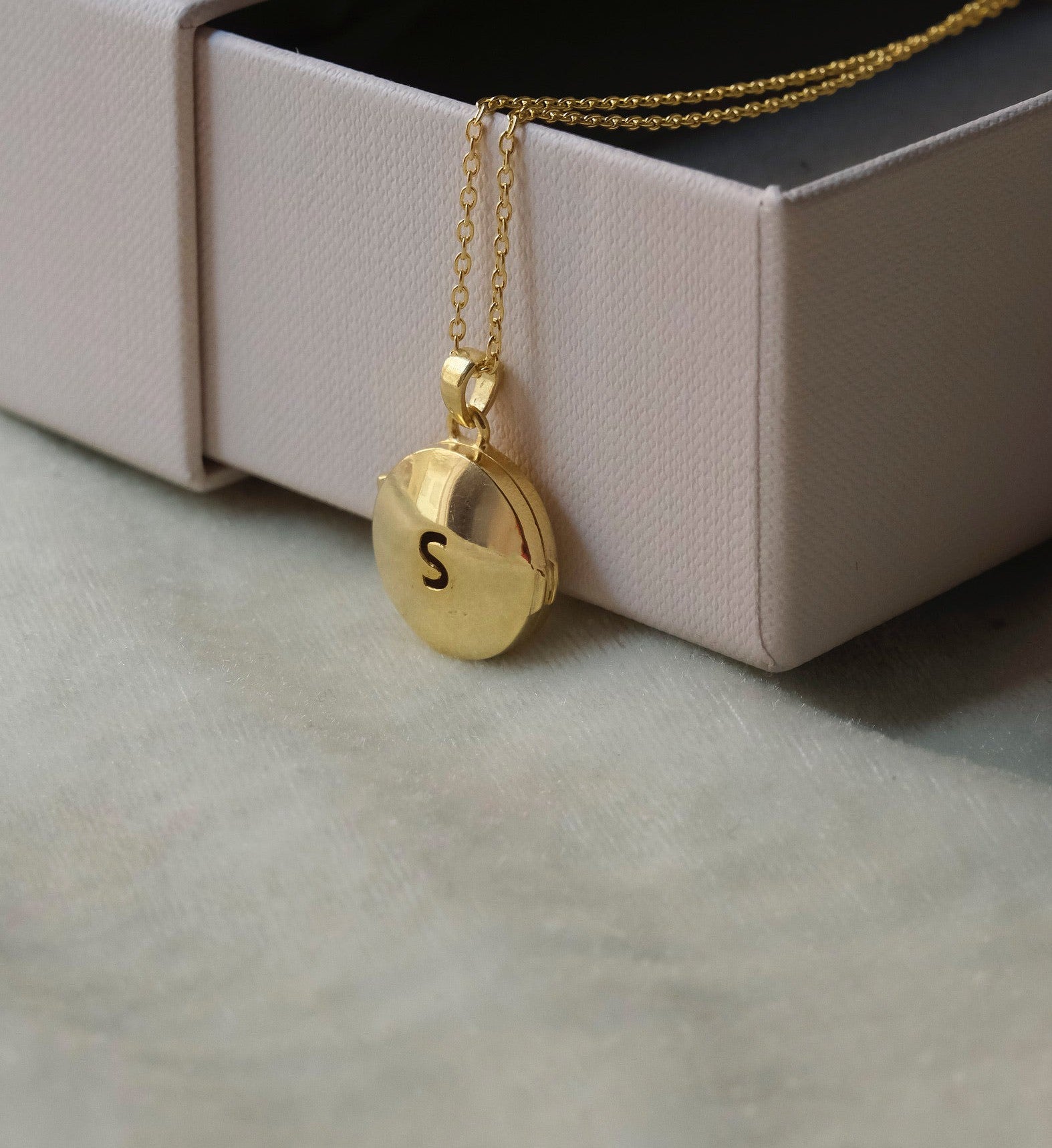 Initial Picture Locket Necklace-Lockets-Anushka Jain Jewellery