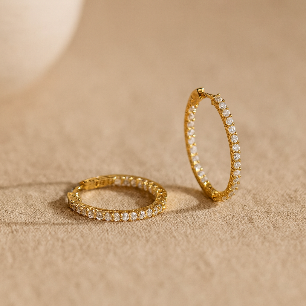 Inside Out Hoop Earring-Hoops-Anushka Jain Jewellery