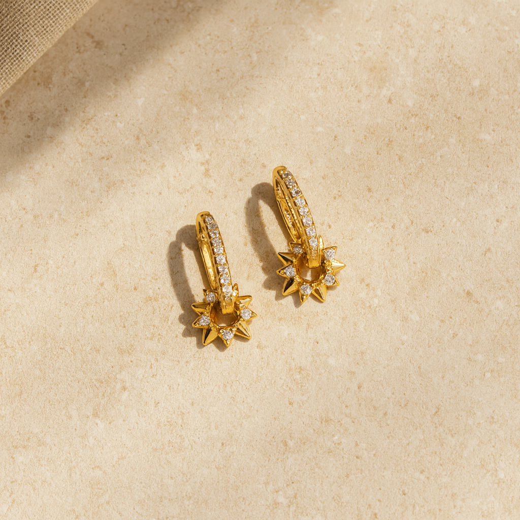 Interlocked Sun Huggie-Anushka Jain Jewellery