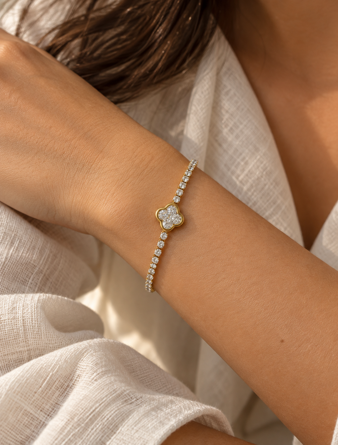 Clover Tennis Bracelet