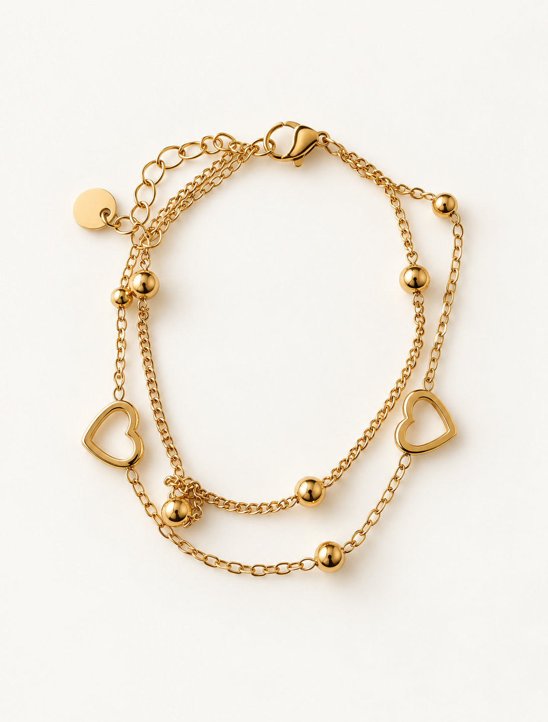 Double Layer Heart Bracelet