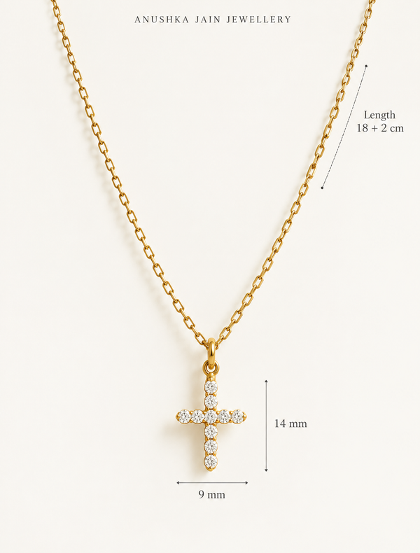 Pave Cross Necklace