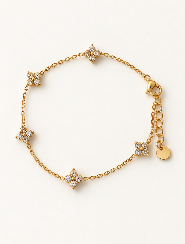Trio Clover Charm Bracelet