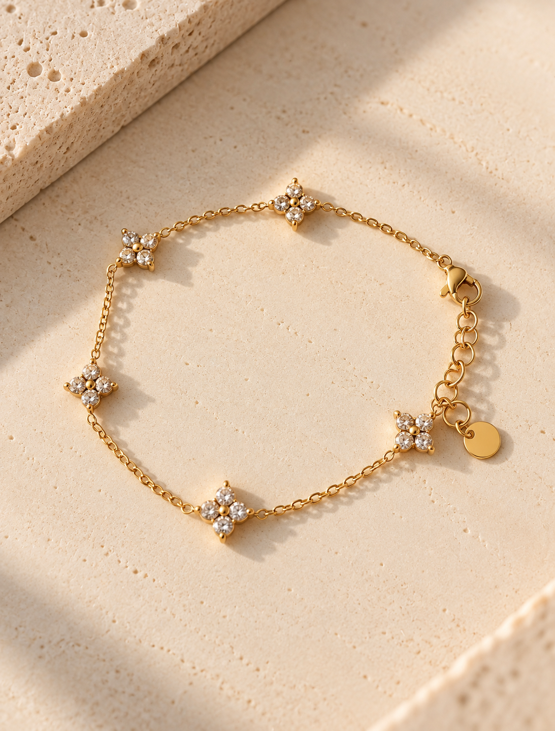 Trio Clover Charm Bracelet