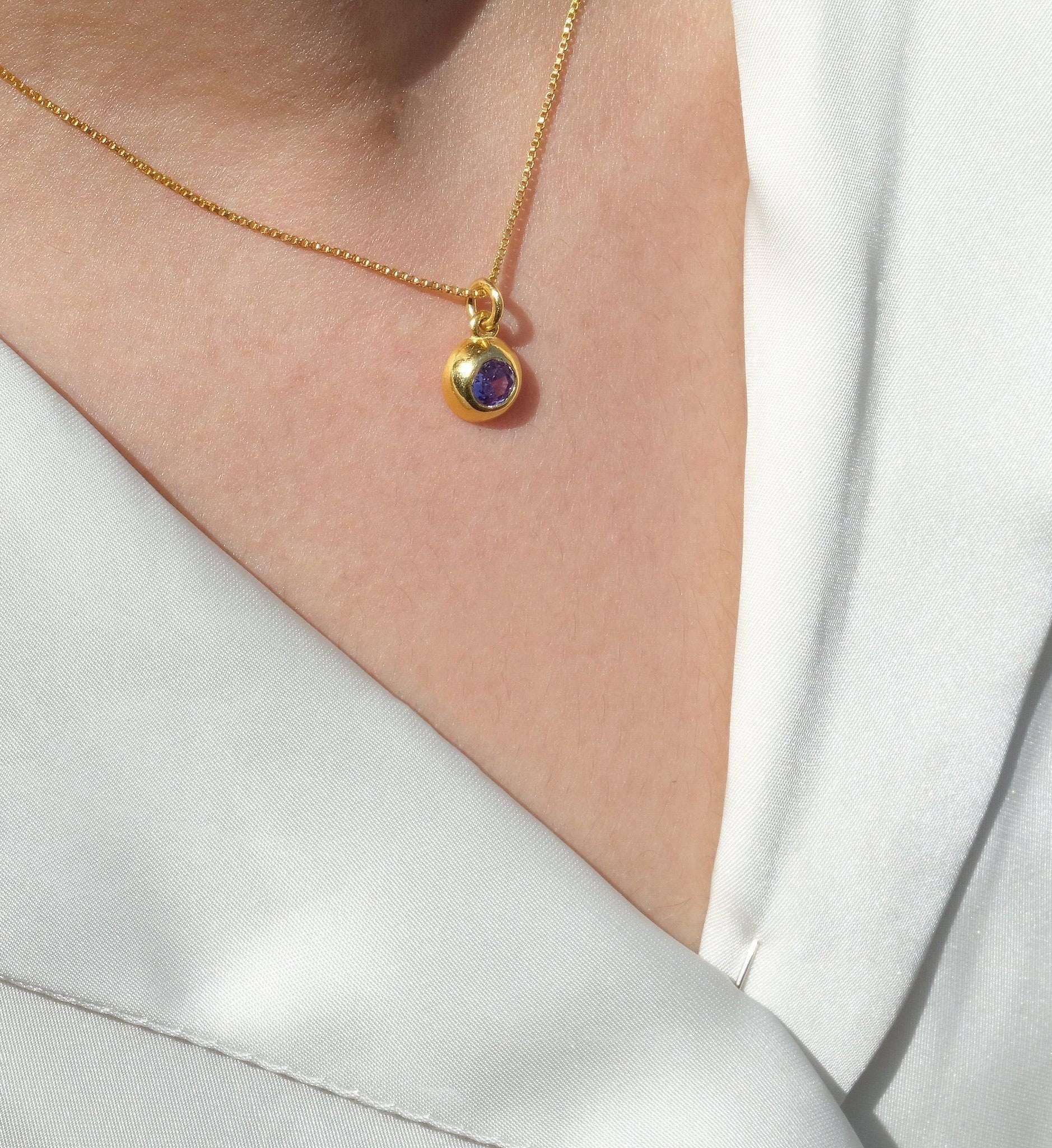June Birthstone Necklace-Necklaces-Anushka Jain Jewellery
