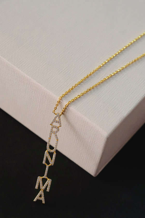 Lariat Name Necklace-Pendants-Anushka Jain Jewellery