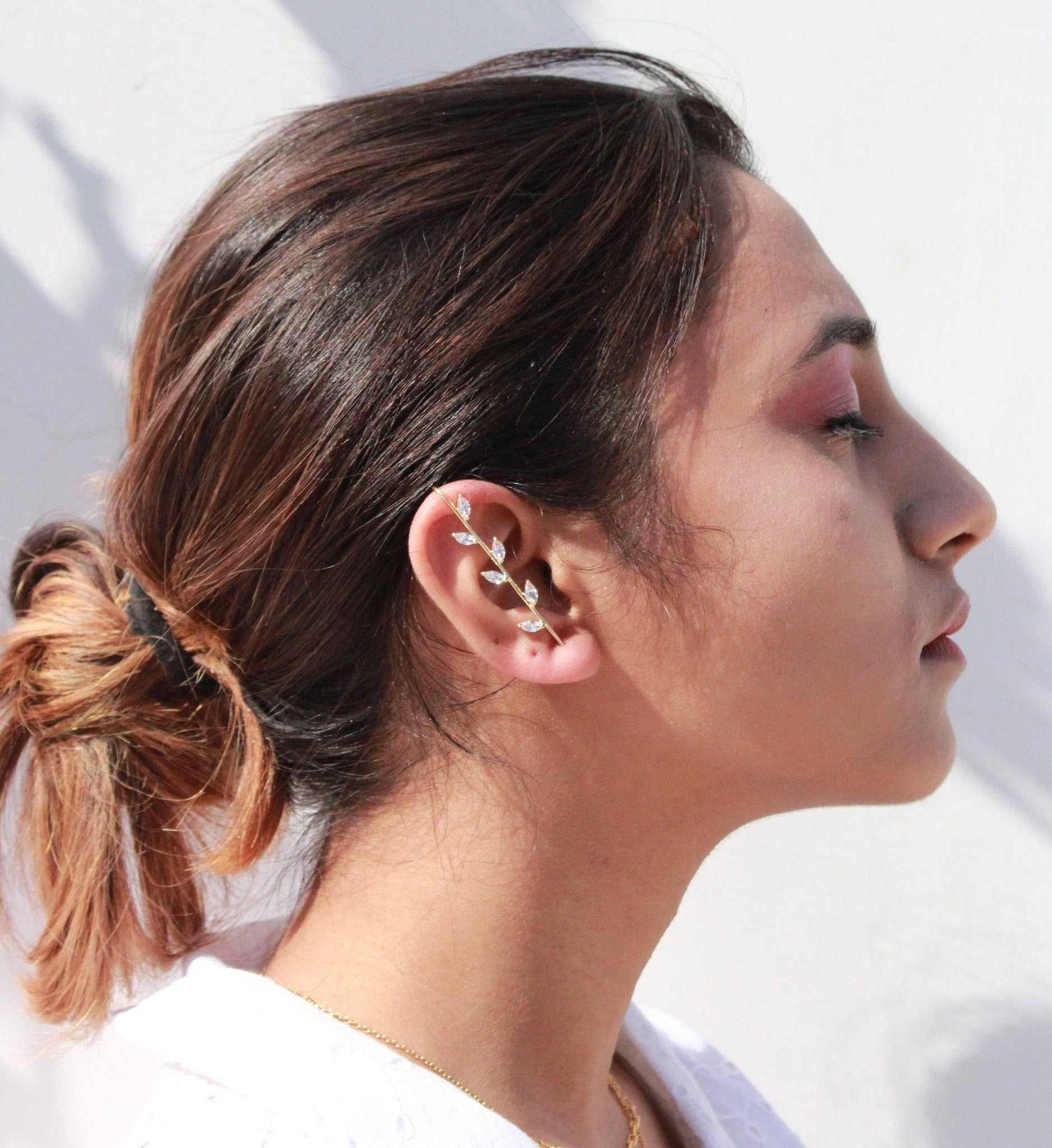 Leafy Ear Pointer-Ear Pointers-Anushka Jain Jewellery