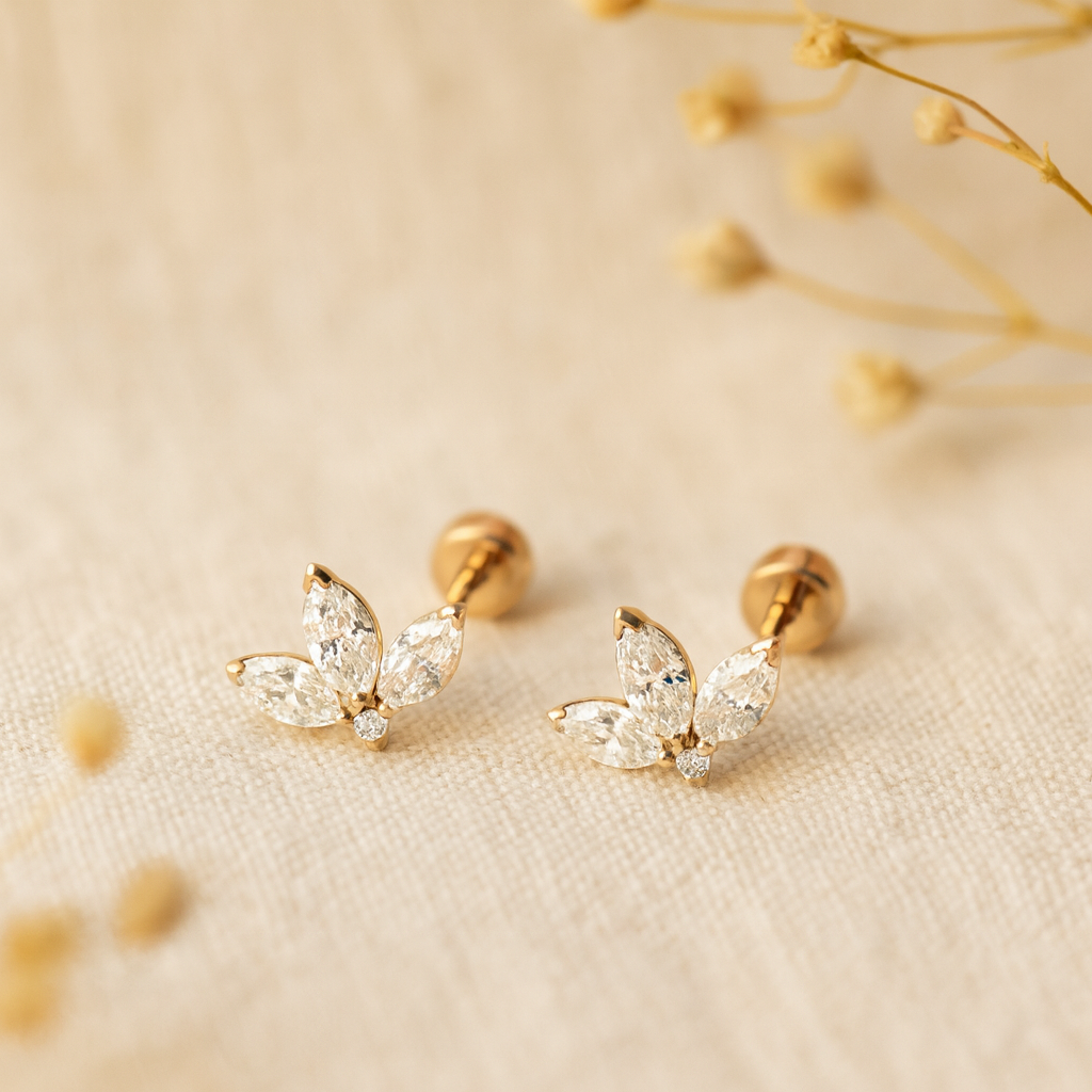 Leafy Studs-Studs-Anushka Jain Jewellery