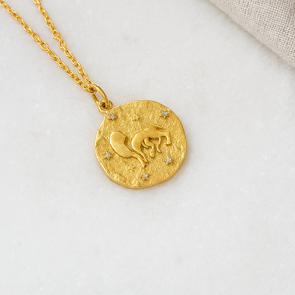 Leo Zodiac Necklace-Necklaces-Anushka Jain Jewellery