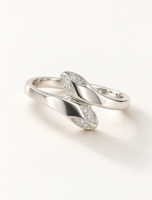Luna Twist CZ Ring