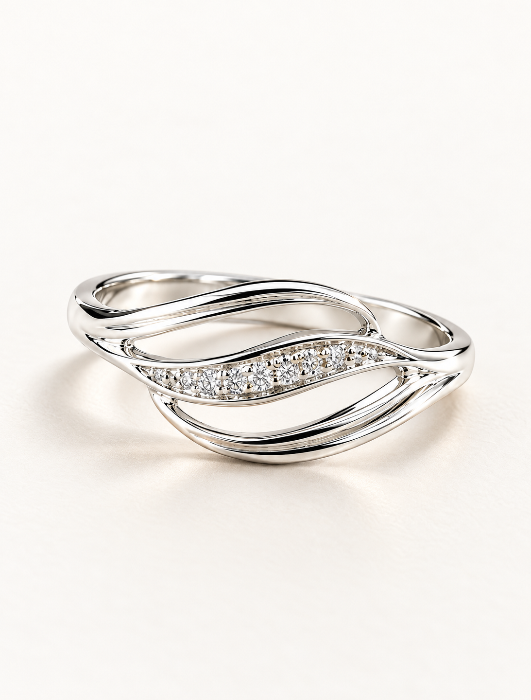 Lunelle Wave CZ Ring