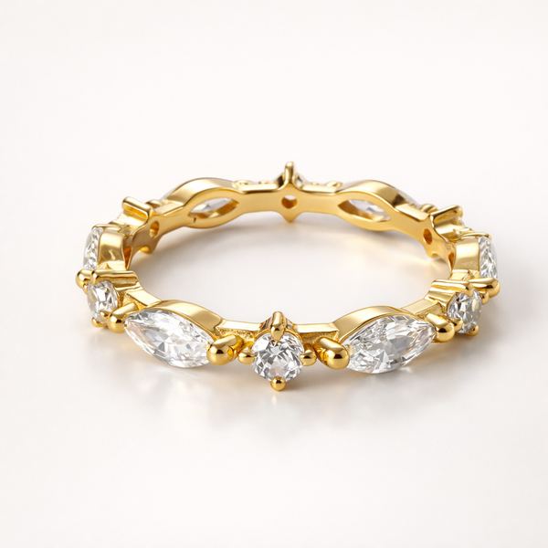 Marquise Diamond Eternity Ring-Anushka Jain Jewellery