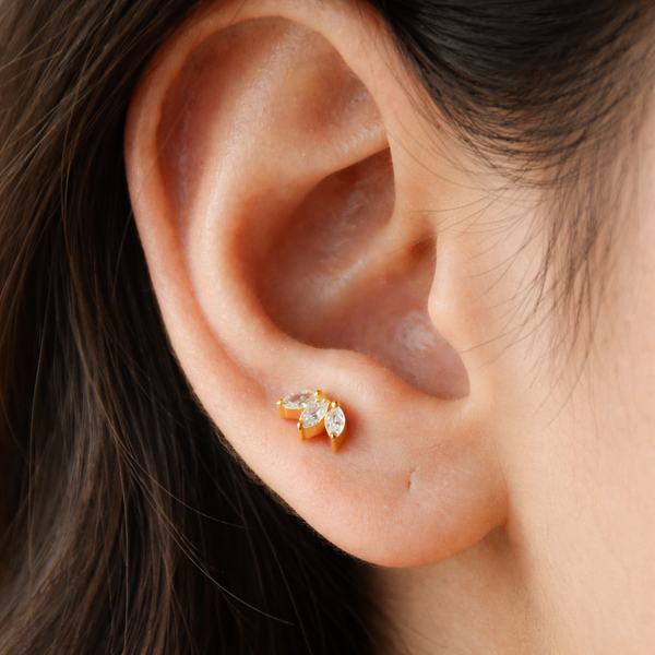Marquise Triple Studs-Anushka Jain Jewellery