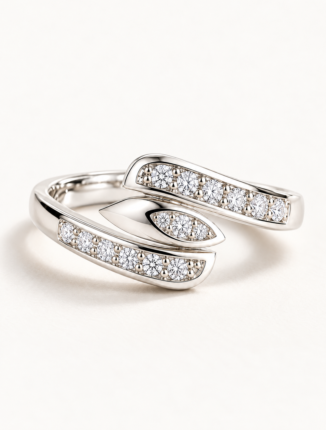 Marquise Wrap CZ Open Ring