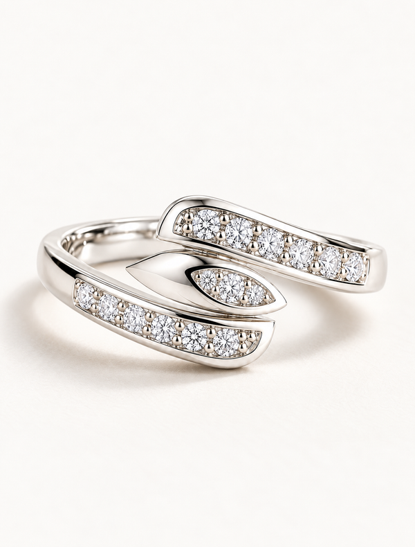 Marquise Wrap CZ Open Ring