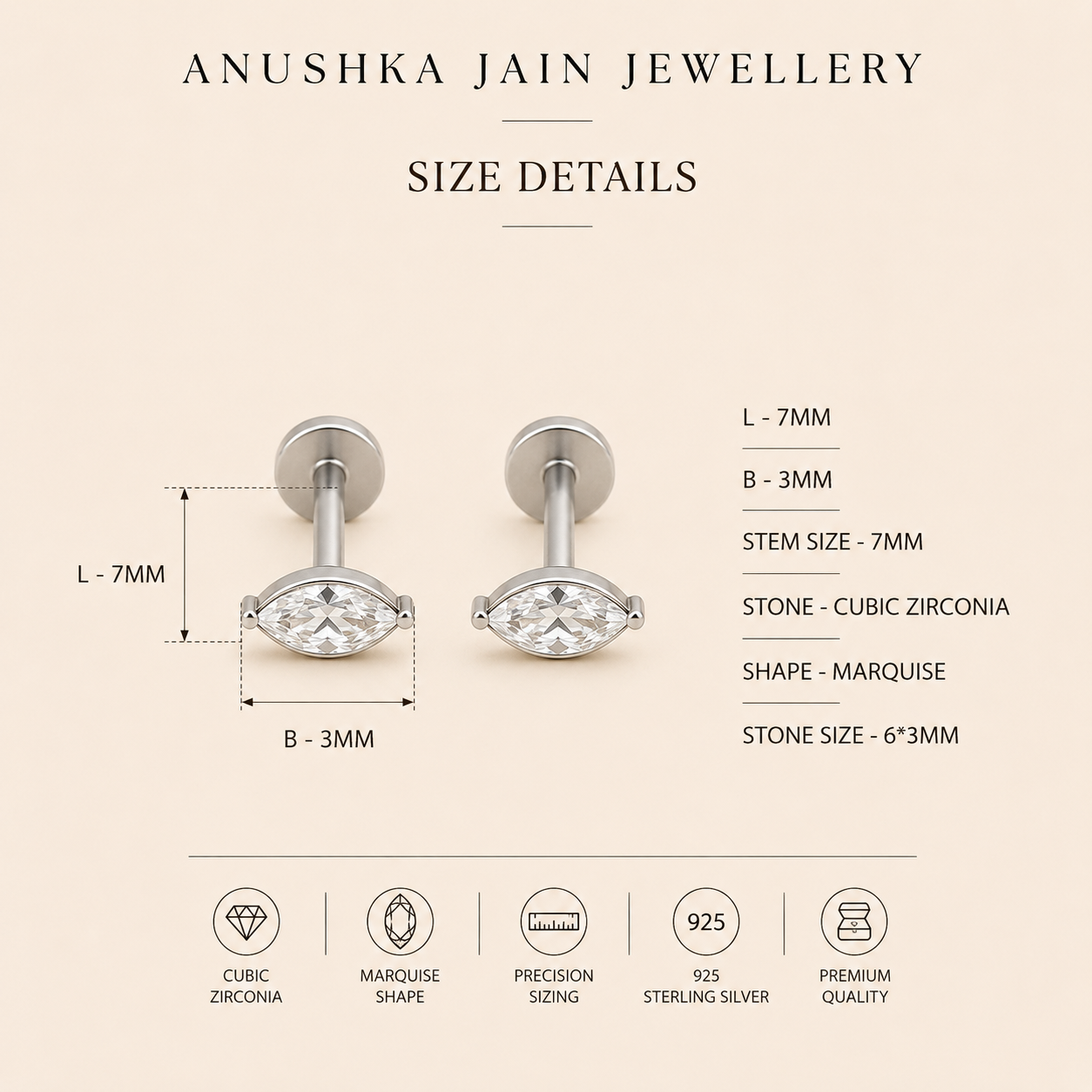 Marquise Studs