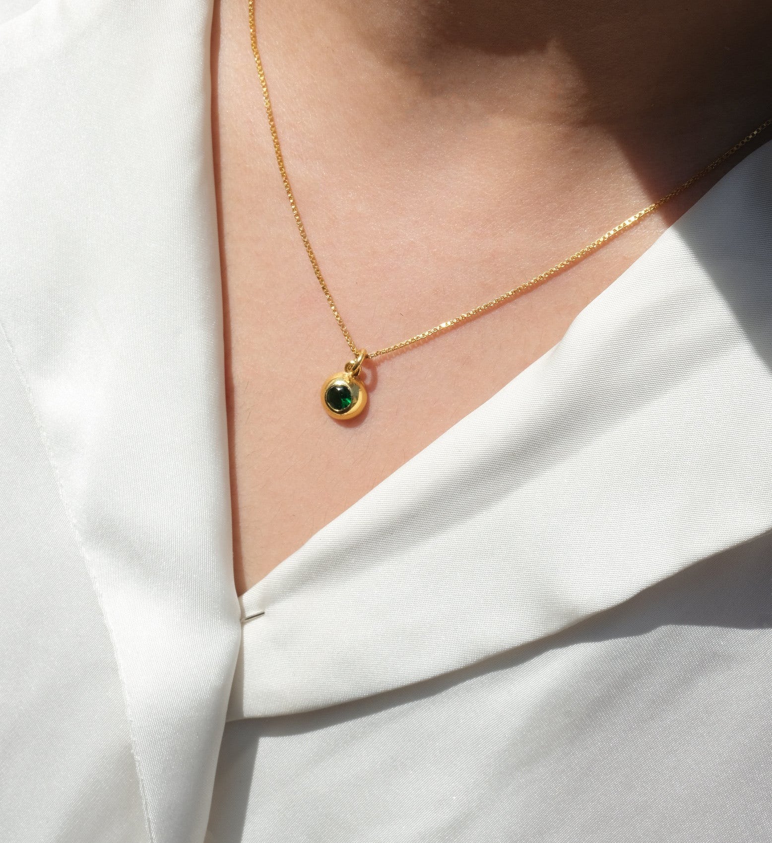 May Birthstone Necklace-Necklaces-Anushka Jain Jewellery