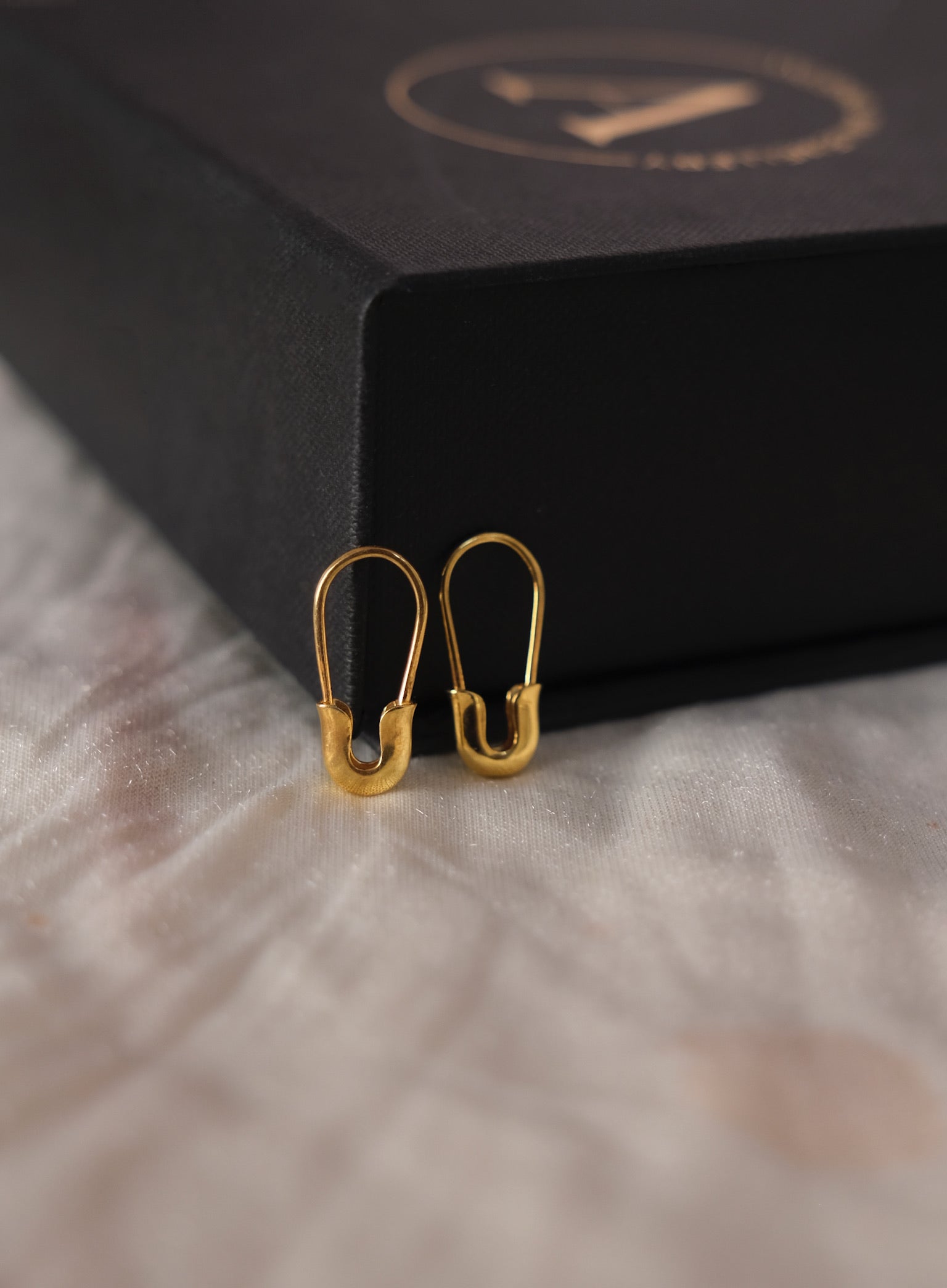 Mini Safety Pin Earrings-Earrings-Anushka Jain Jewellery