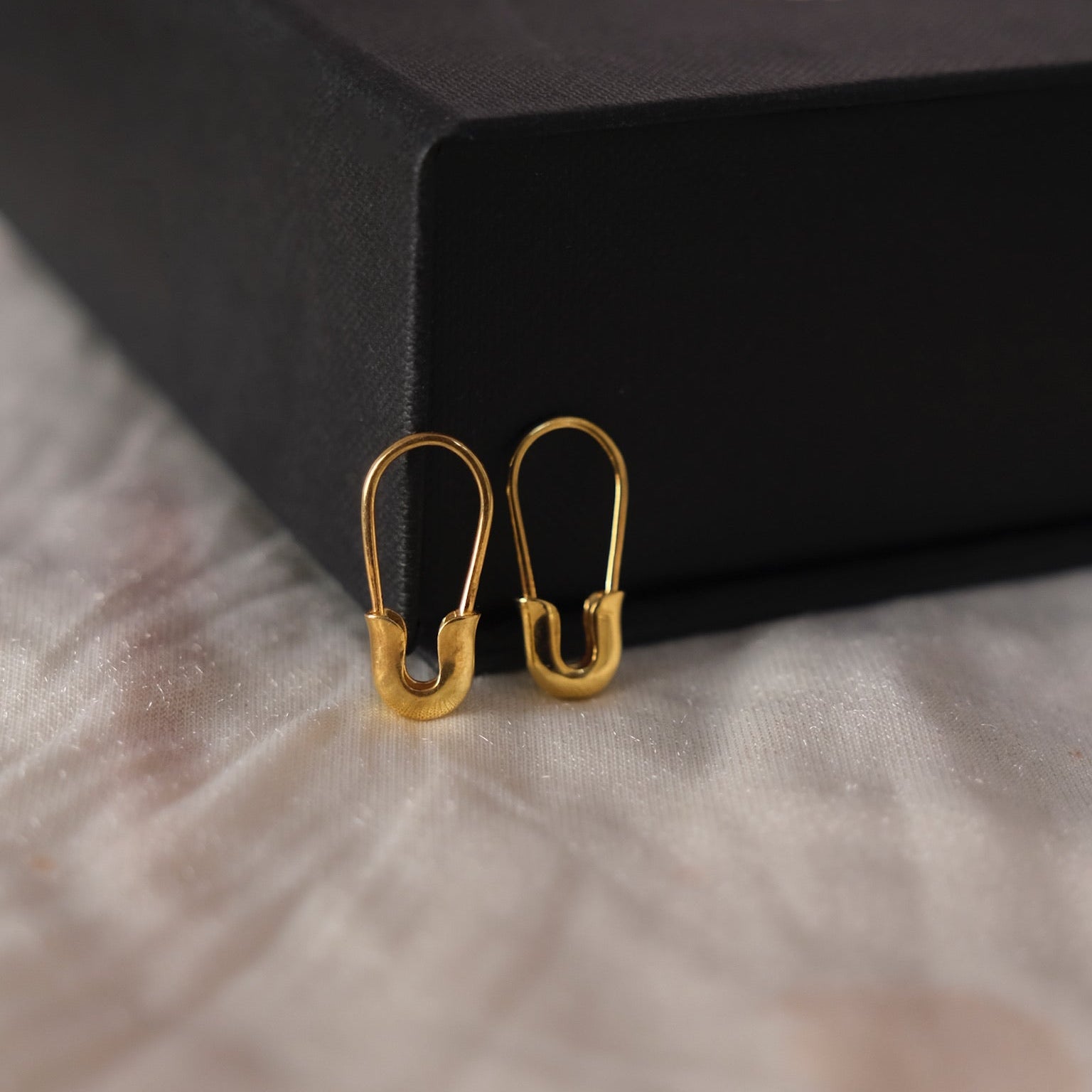 Mini Safety Pin Earrings-Earrings-Anushka Jain Jewellery