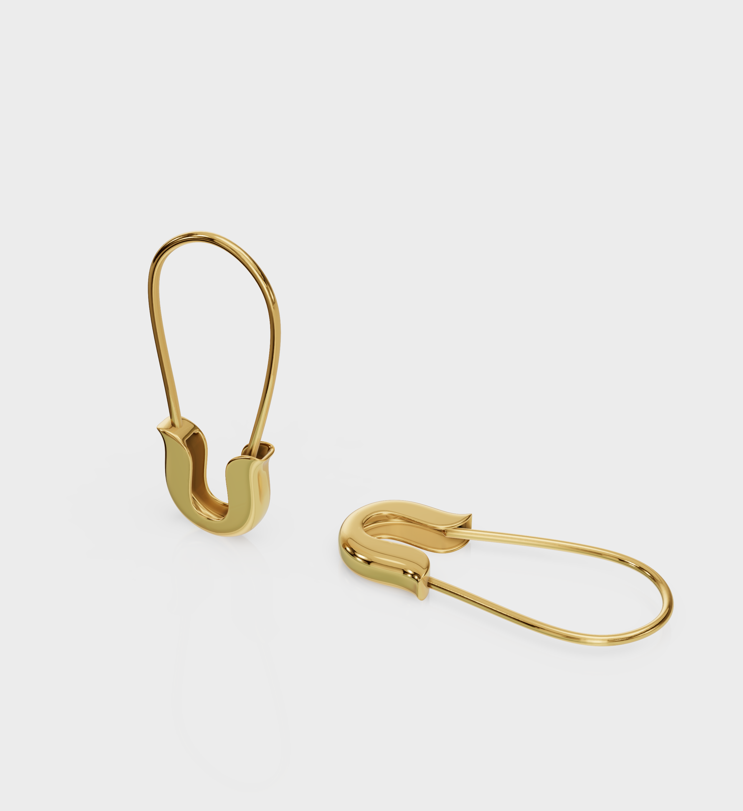 Mini Safety Pin Earrings-Earrings-Anushka Jain Jewellery