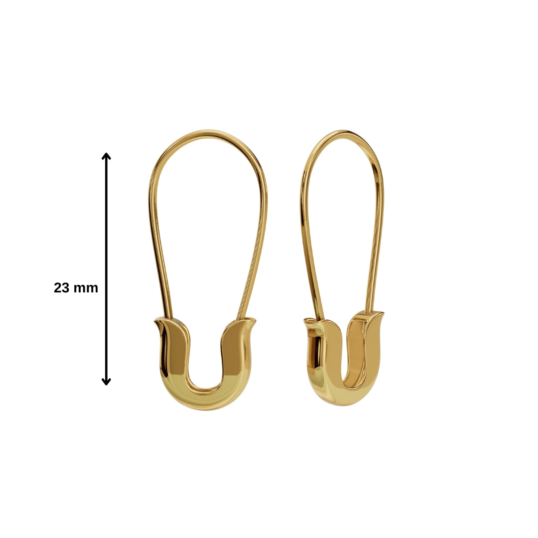 Mini Safety Pin Earrings-Earrings-Anushka Jain Jewellery