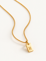 Mini Tag Initial Necklace