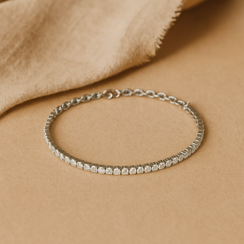 Mini Tennis Bracelet-Bracelets-Anushka Jain Jewellery