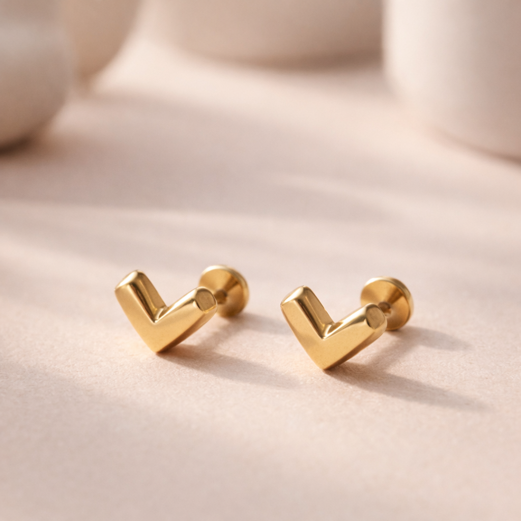 Mini V Studs-Anushka Jain Jewellery