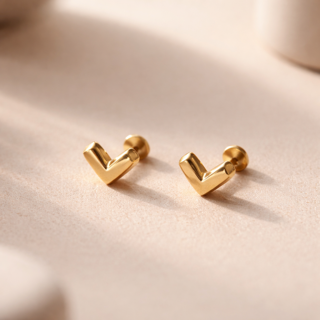 Mini V Studs-Anushka Jain Jewellery