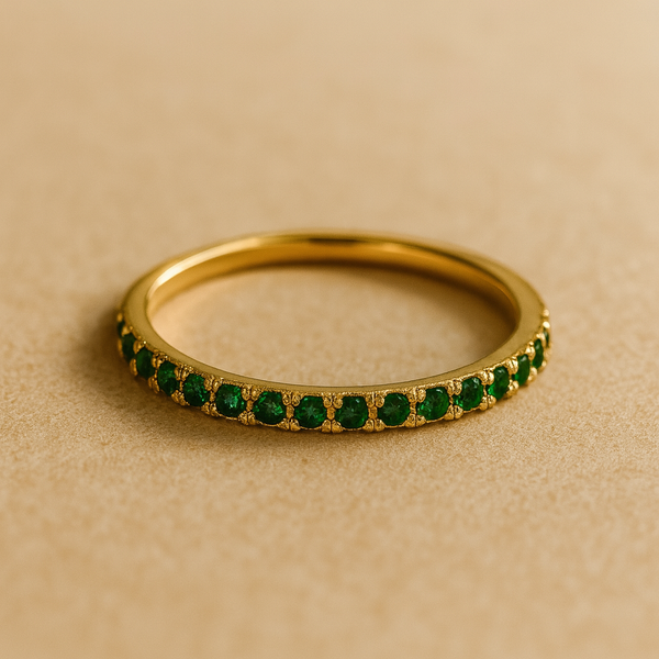 Minimal Birthstone Eternity Ring-Anushka Jain Jewellery
