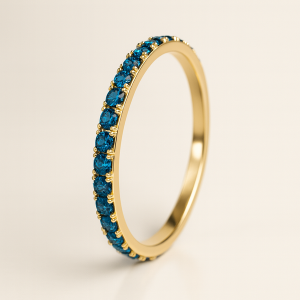 Minimal Birthstone Eternity Ring-Anushka Jain Jewellery