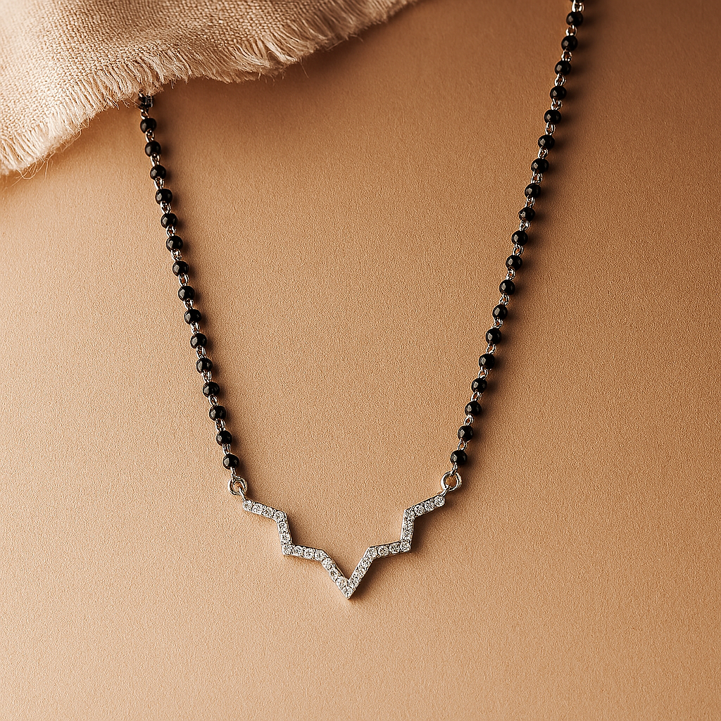 Minimal Diamond Mangalsutra-Anushka Jain Jewellery