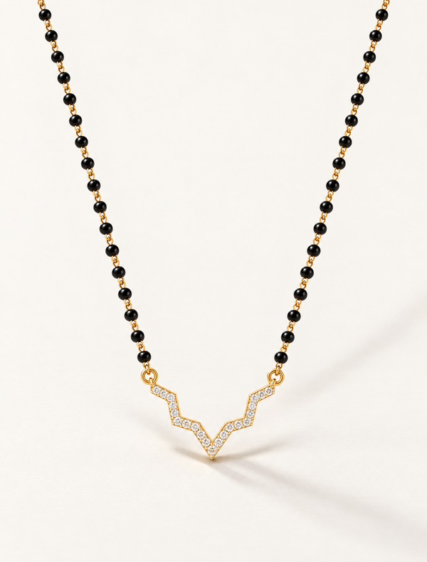 Minimal Diamond Mangalsutra