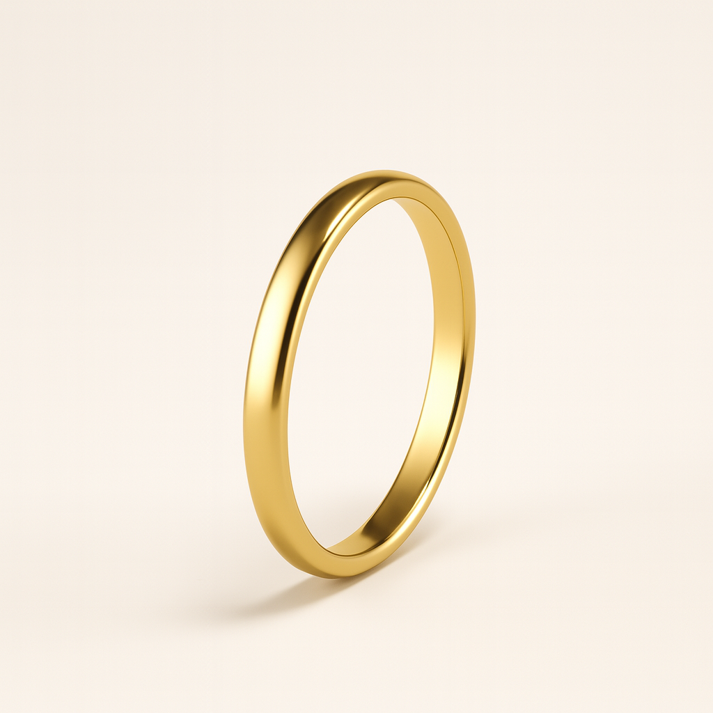 Elegant 2mm matte silver band with smooth brushed finish