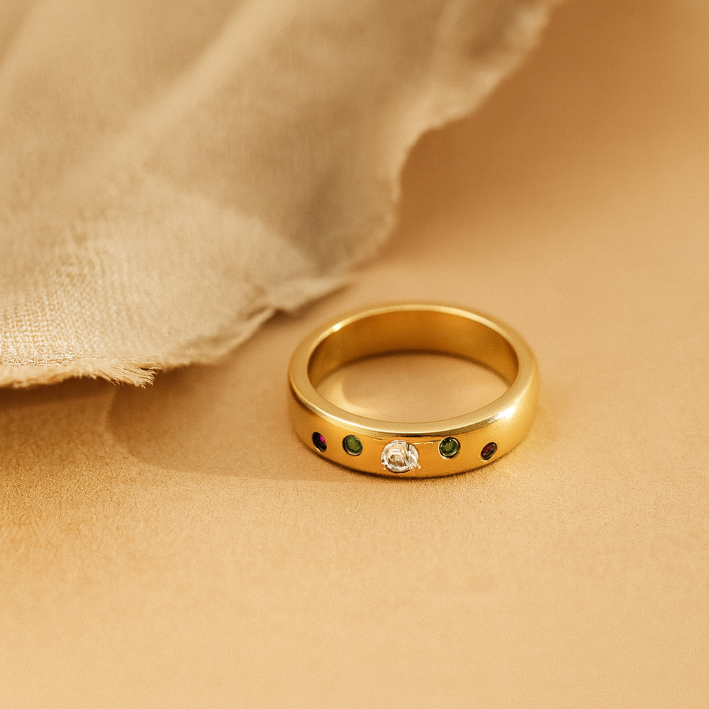 Multi Gem Ring-Rings-Anushka Jain Jewellery