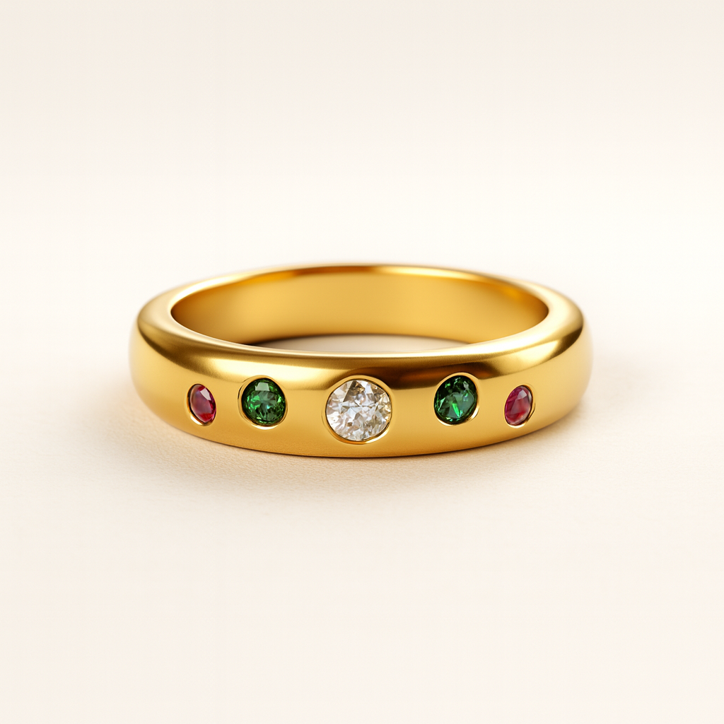 Multi Gem Ring-Rings-Anushka Jain Jewellery