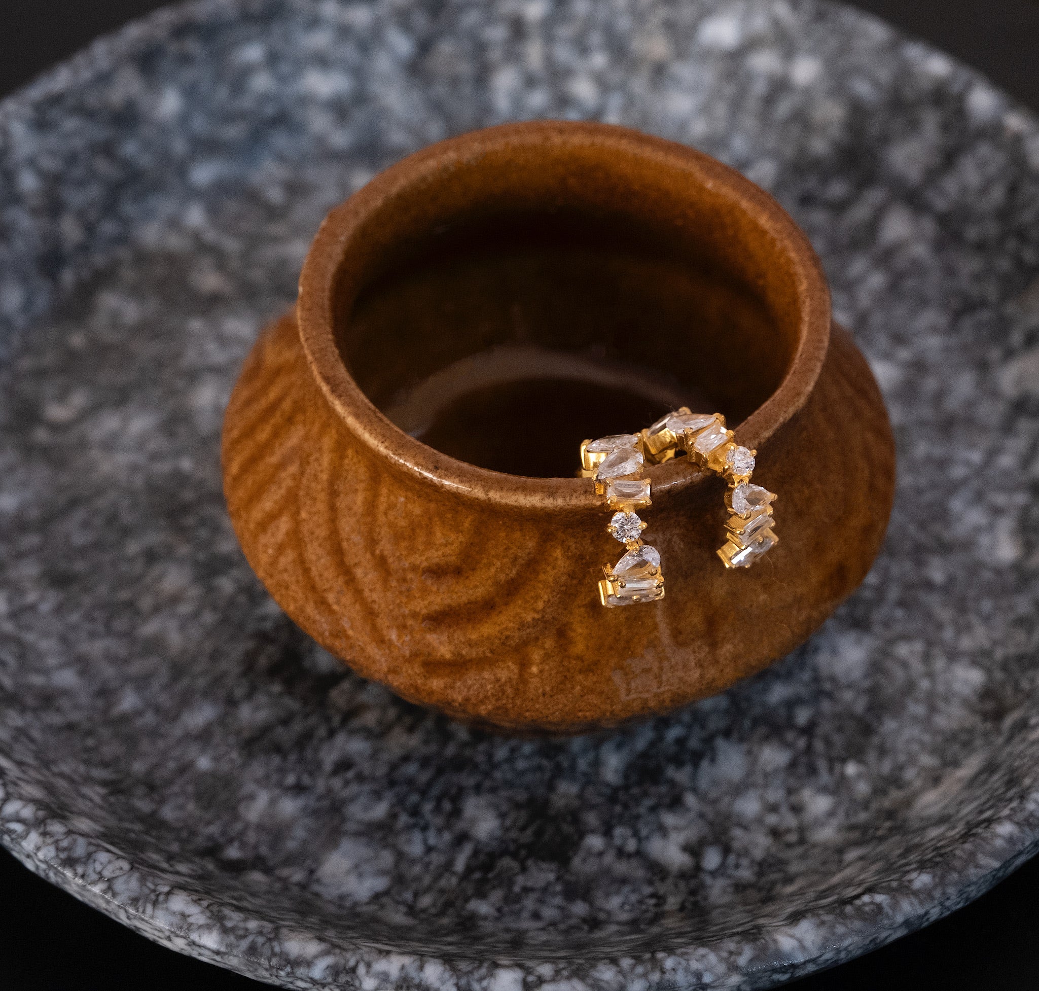 Multi Shape CZ Hoops Earring-Huggie-Anushka Jain Jewellery