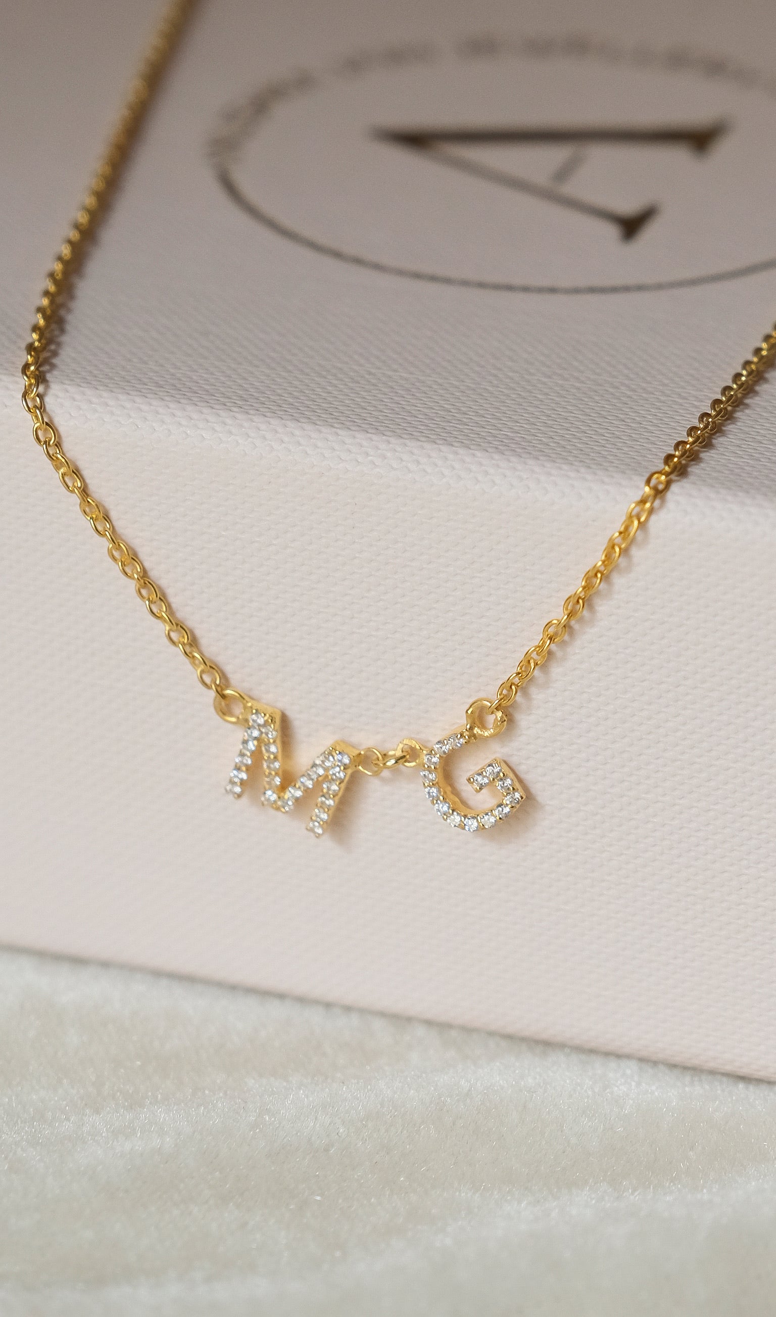 Name Diamond Necklace-Pendants-Anushka Jain Jewellery