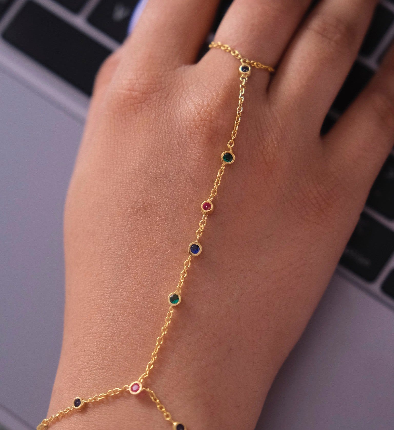 Navratan Hathfool-Bracelets-Anushka Jain Jewellery