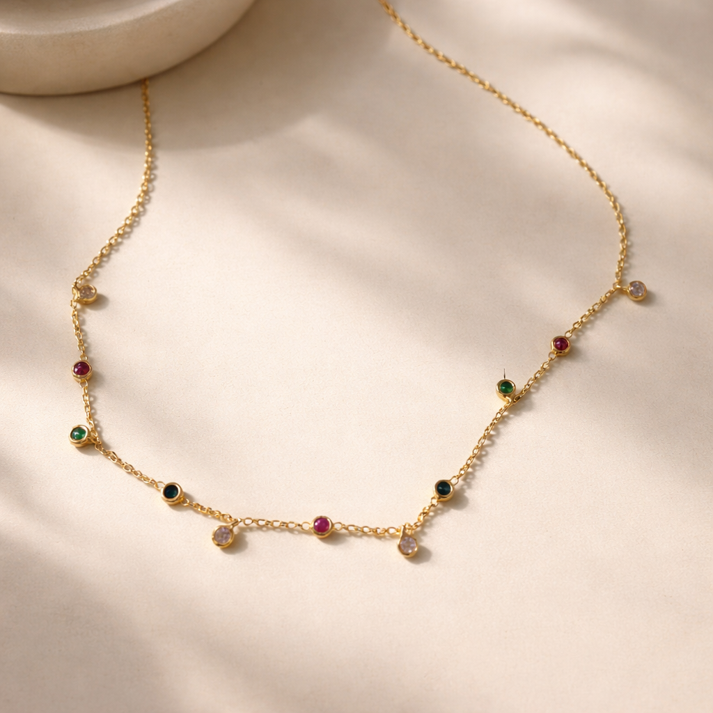 Navratan Necklace-Anushka Jain Jewellery