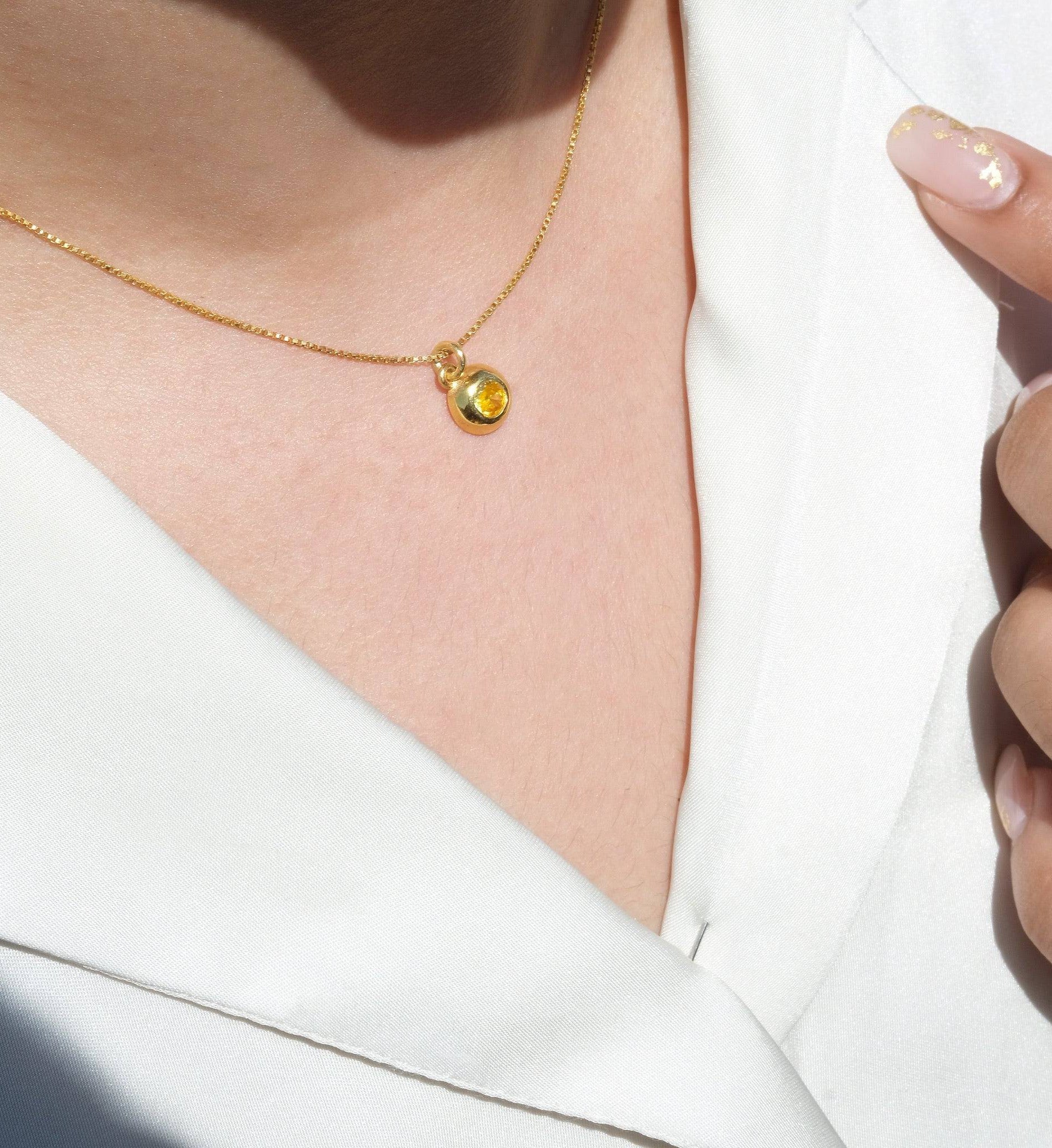 November Birthstone Necklace-Necklaces-Anushka Jain Jewellery