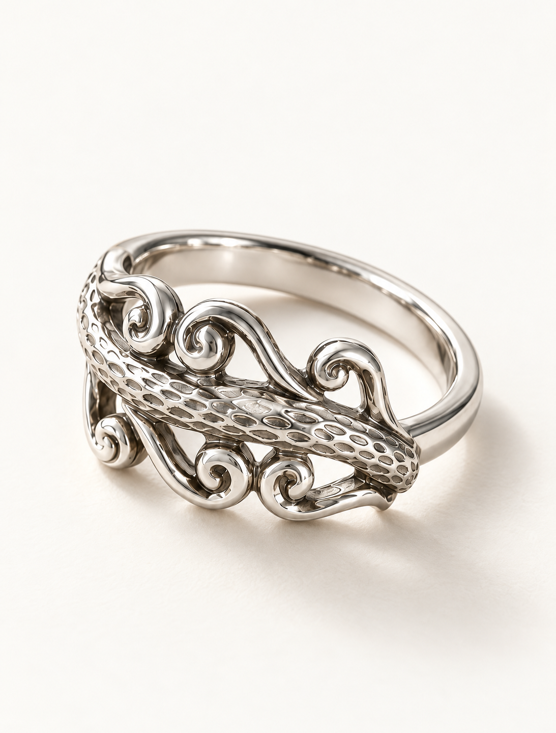 Ocean Wave Statement Ring