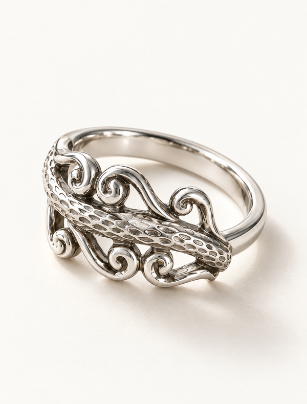 Ocean Wave Statement Ring