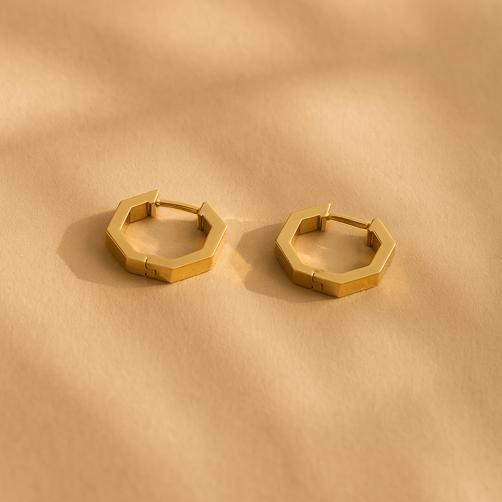 Octagon Hoops-Hoops-Anushka Jain Jewellery