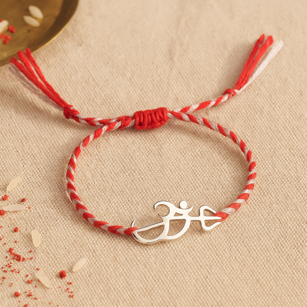 Om Trishul Rakhi-Rakhi-Anushka Jain Jewellery