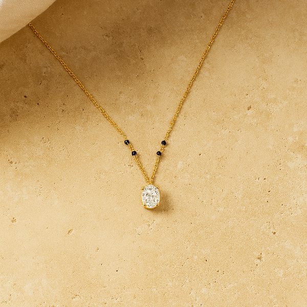 Oval Diamond Mangalsutra-Anushka Jain Jewellery
