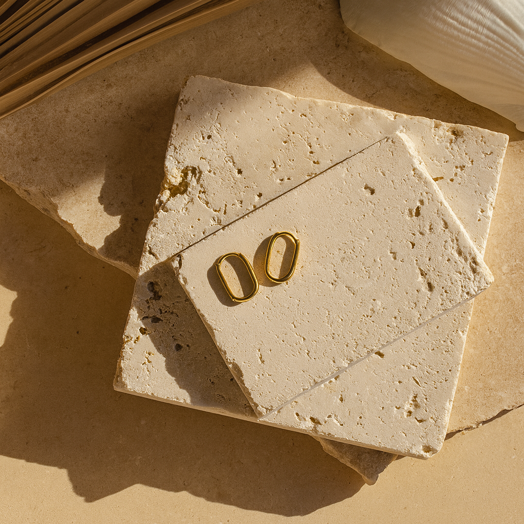 Oval Huggie Earring-Huggie-Anushka Jain Jewellery