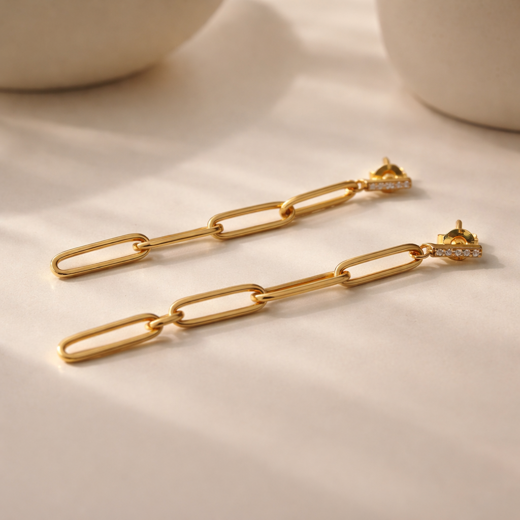 Paperclip Earchain-Anushka Jain Jewellery