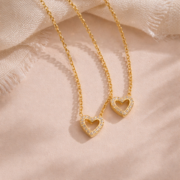 Pave Love Necklace-Anushka Jain Jewellery